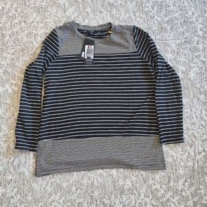 NWT JONES NY SIGNATURE LONG SLEEVE STRIPED TOP - SIZE XXL